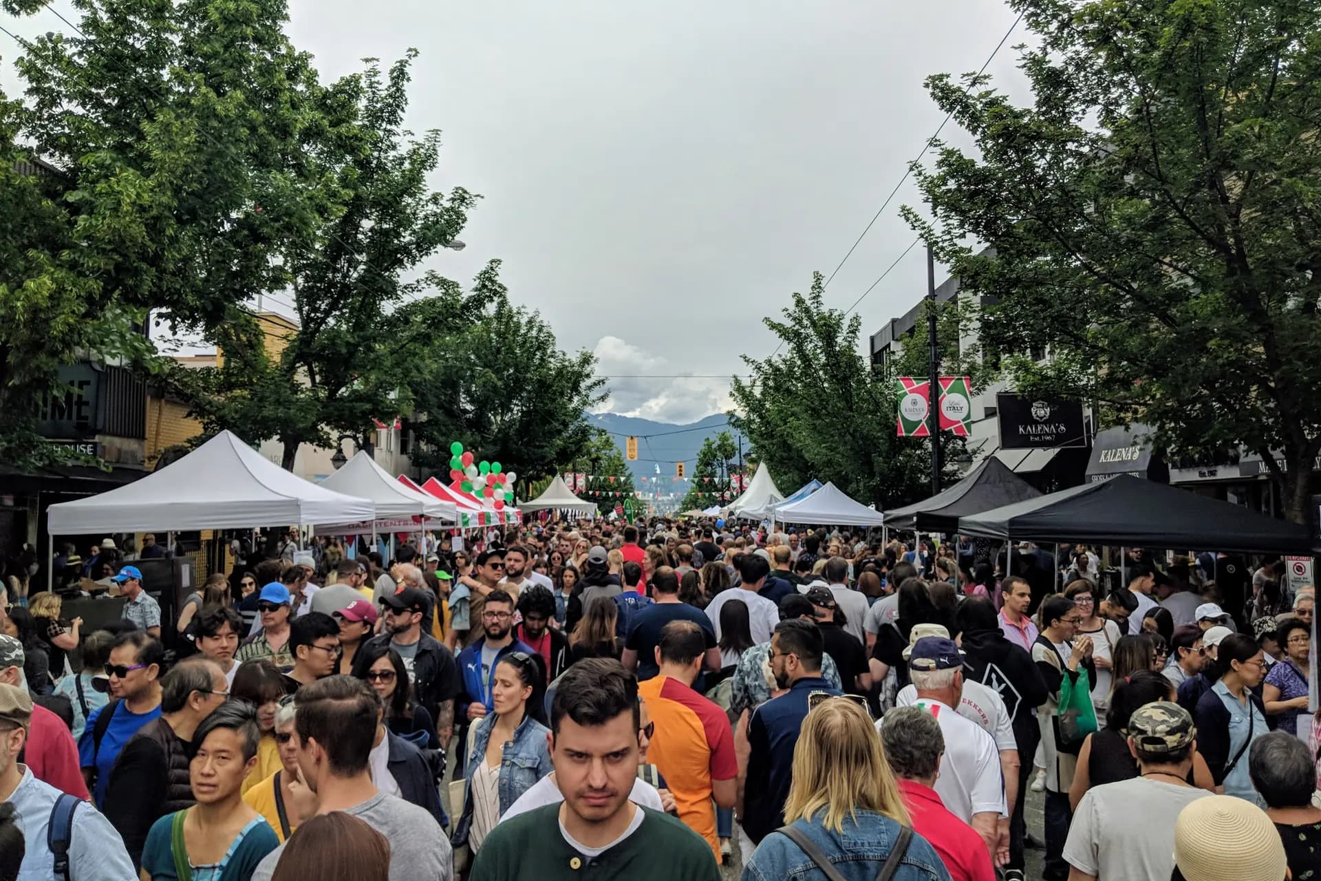 Commercial Drive during Italian Day in June 2019