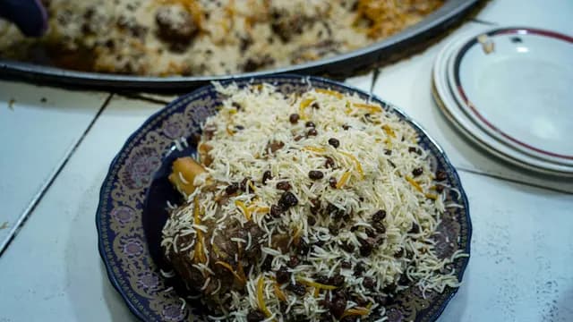 Aushak and Kabuli Palaw at Afghan Kitchen