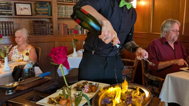 Tableside Flambé at the Old Surrey Restaurant