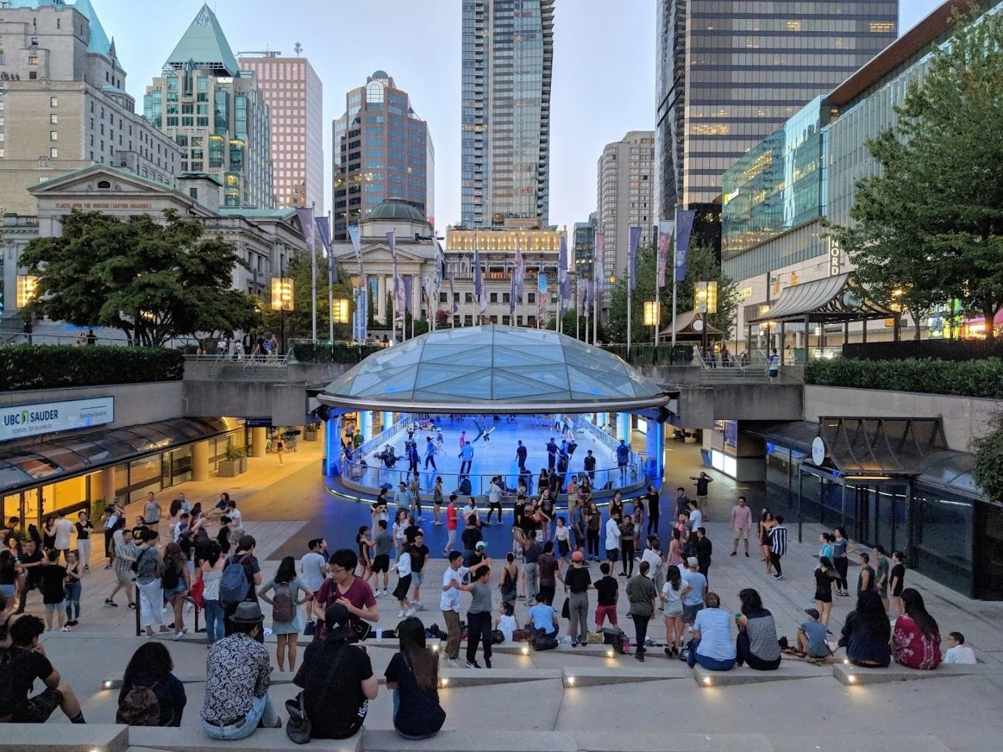 Free Skate at Robson Square, Robson Square, Downtown, Vancouver BC