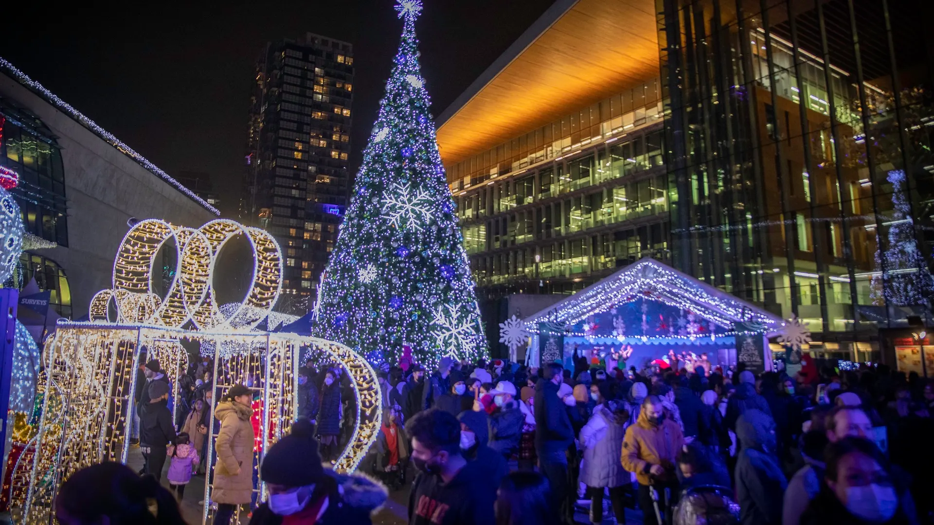 Surrey Tree Lighting Festival and Holiday Market, Surrey Civic Plaza, City Centre, Vancouver BC