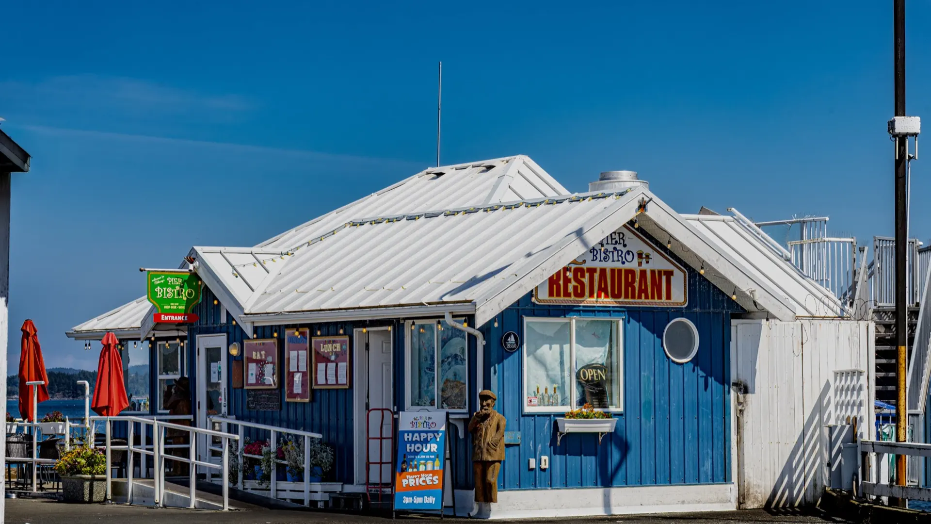 Harbour Views at The Pier Bistro, Sidney Pier, end of Beacon Avenue, Victoria BC