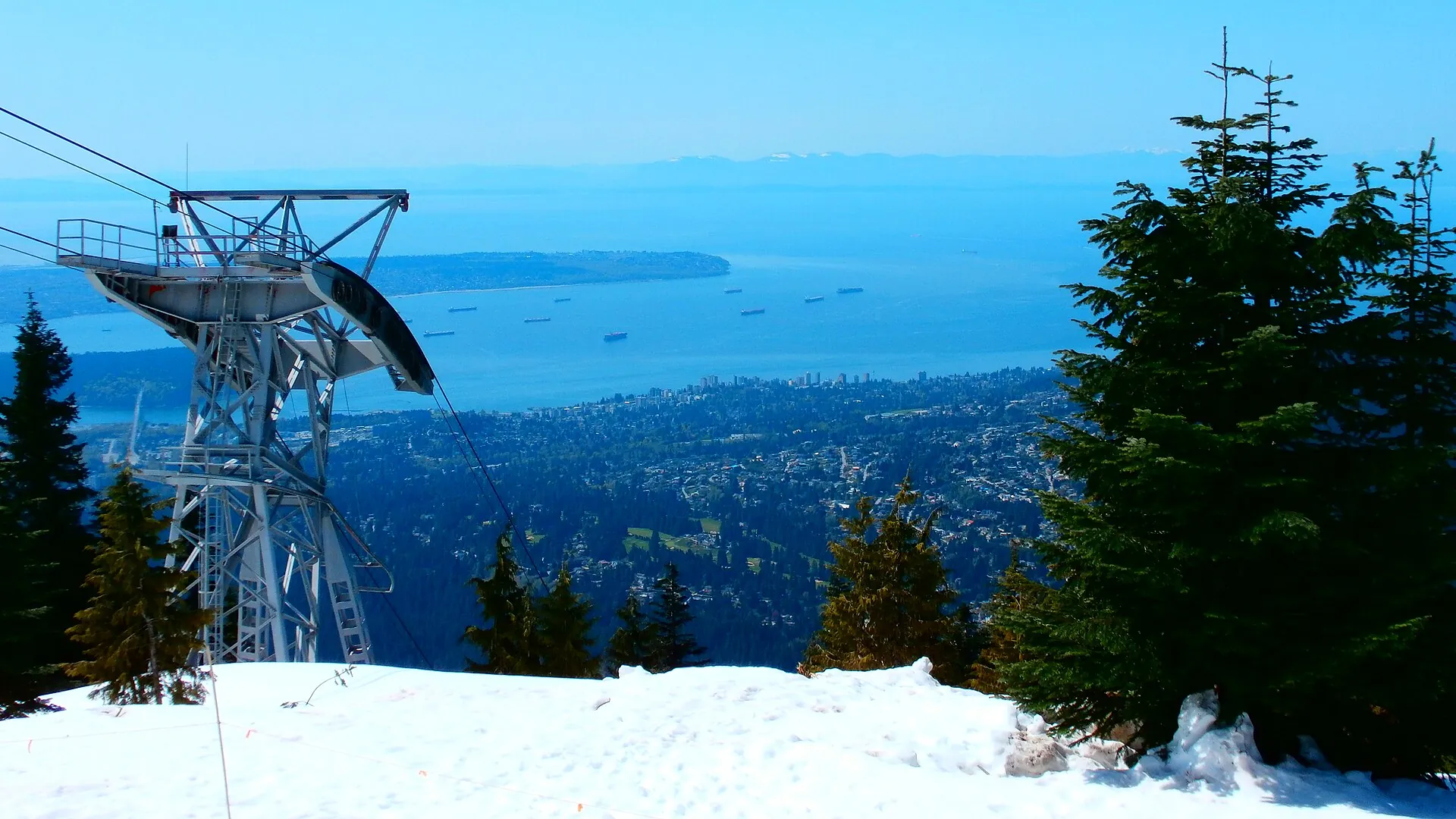 Tandem Paraglide Off Grouse Mountain, Grouse Mountain, top of Nancy Greene Way, North Vancouver, Vancouver BC