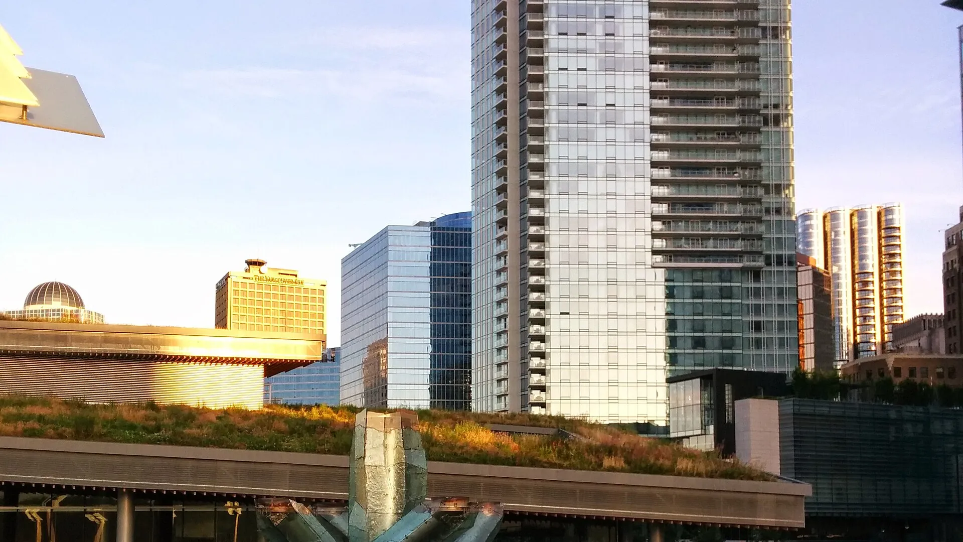 Floatplanes, an Orca and the Olympic Flame, Coal Harbour Seawall (Jack Poole Plaza to Harbour Green), Vancouver BC