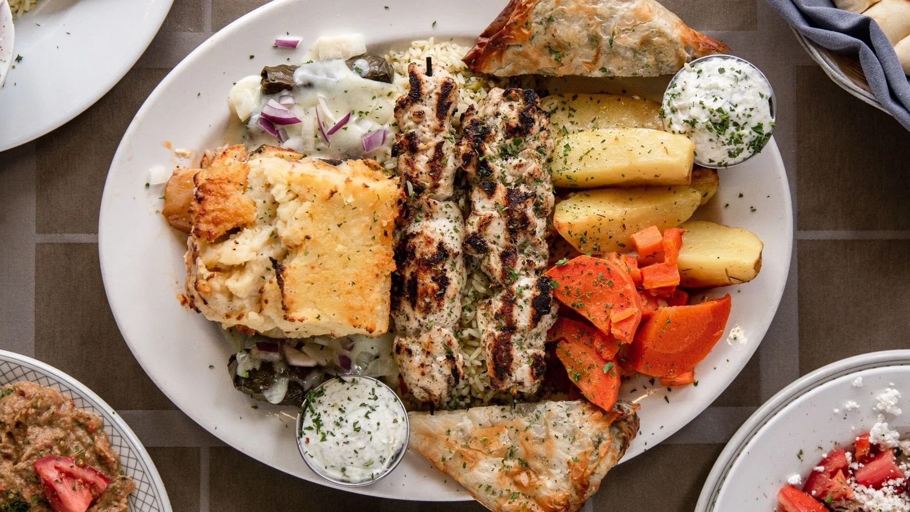 Greek Platters for Two at Takis Taverna, Davie Village, Vancouver BC