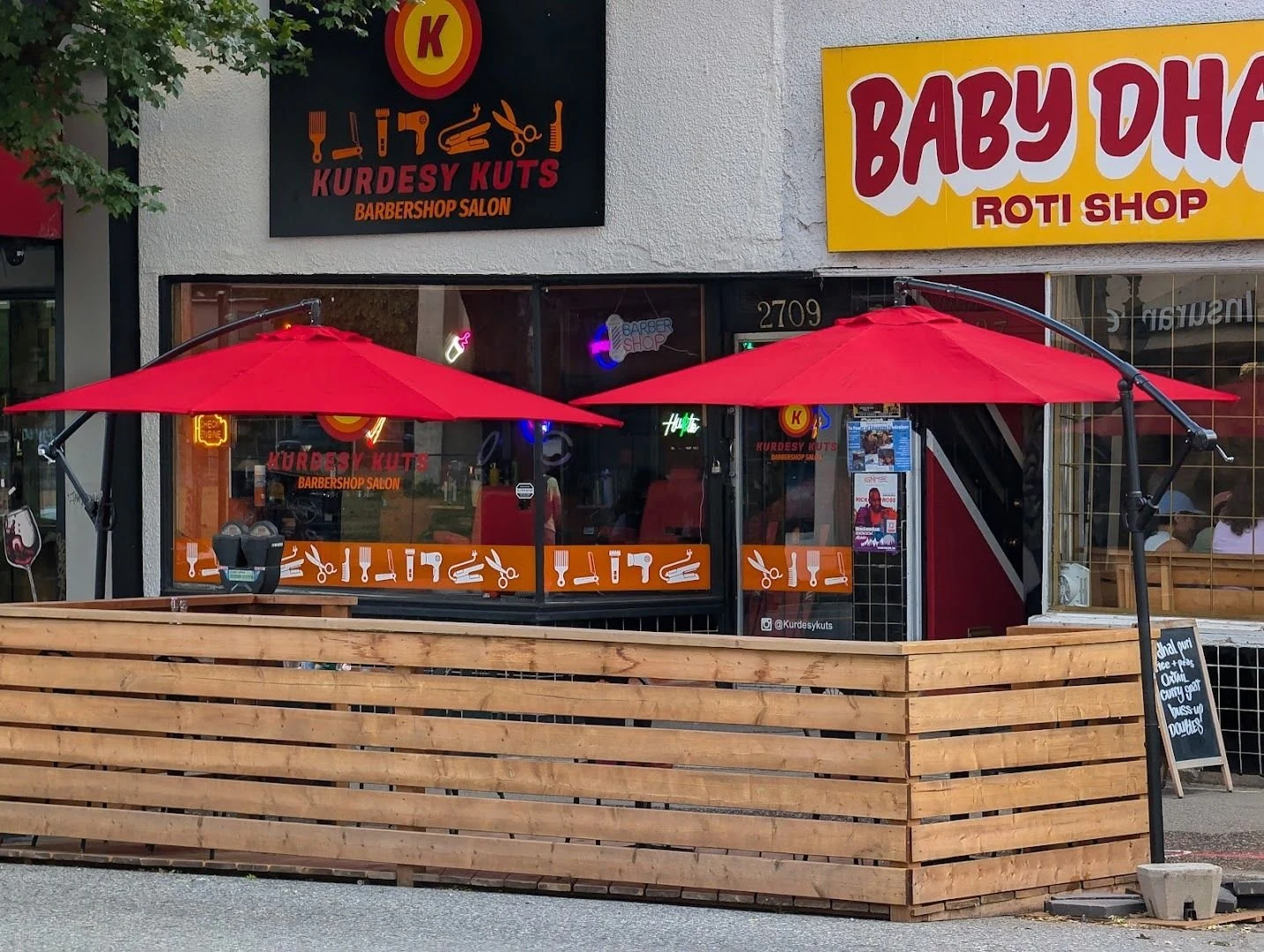 Trinidadian Doubles at Baby Dhal Roti Shop, Commercial Drive, south of Broadway, Vancouver BC