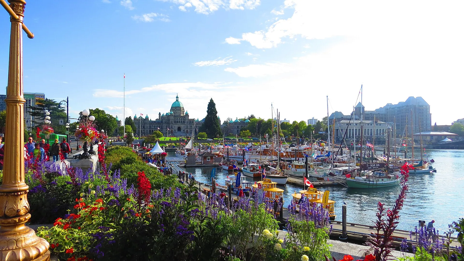 Sunset Stroll on the Inner Harbour Causeway, Inner Harbour Causeway, below Government St, Victoria BC