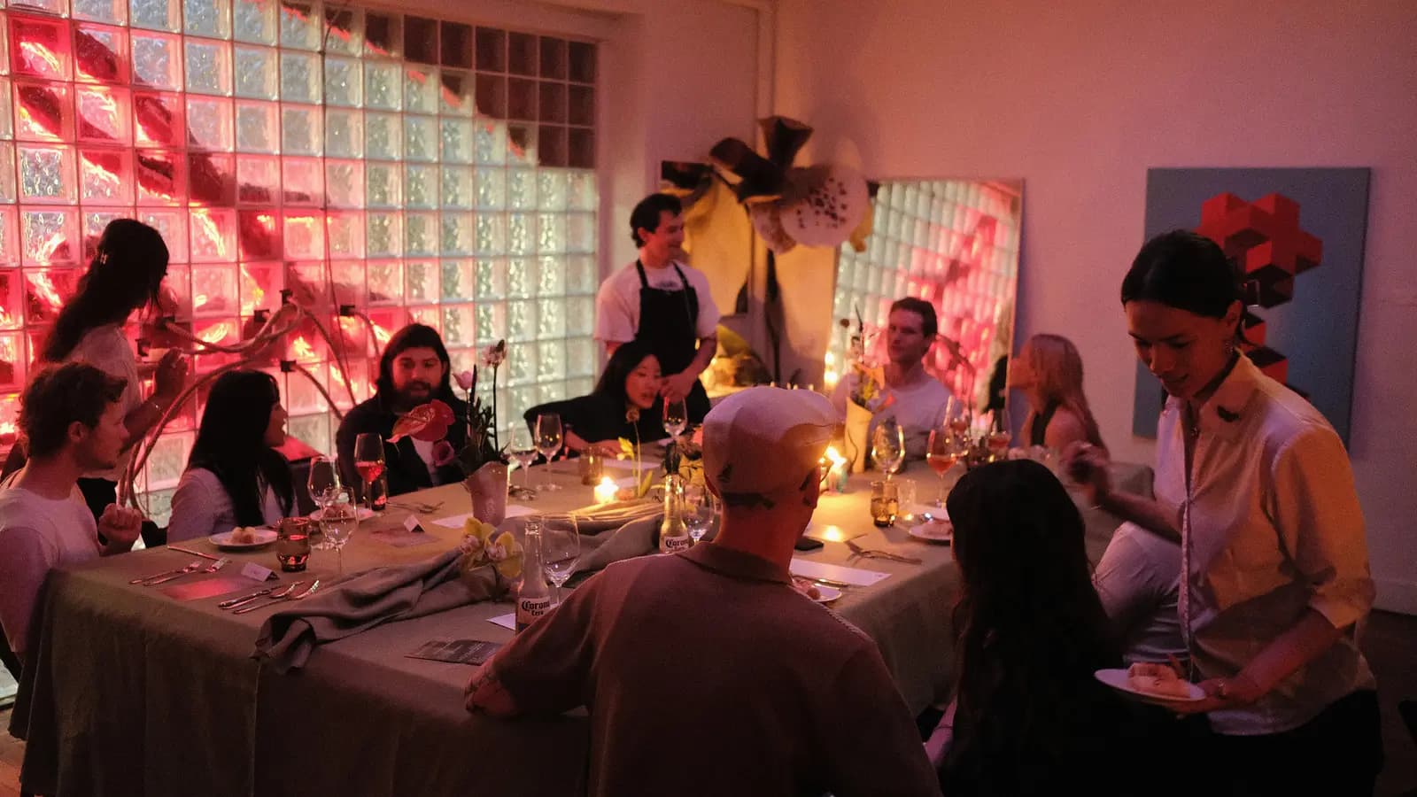 Promotional dining photograph supplied on Design Vancouver Festival's Here for Now event page