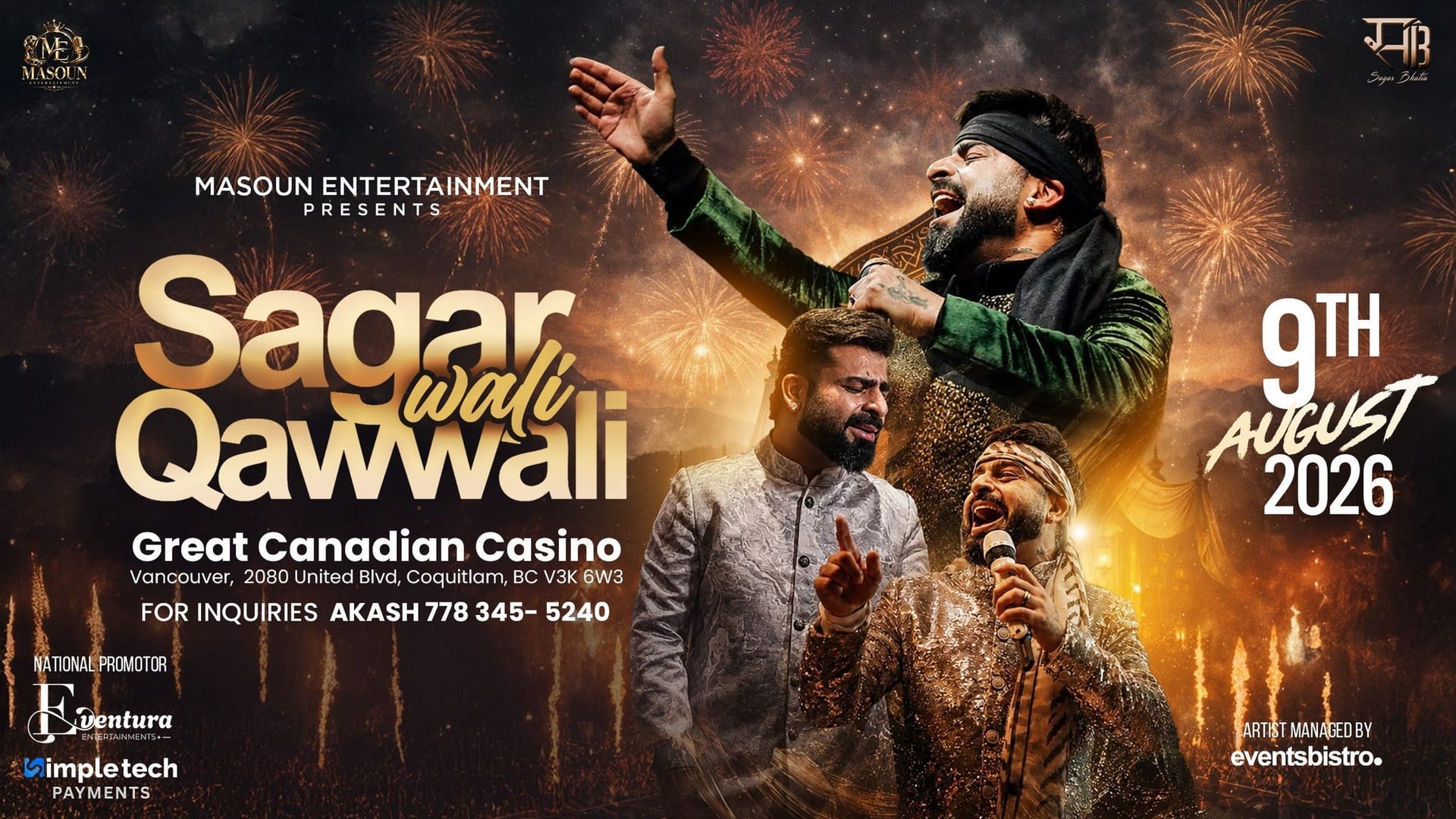 Sagar Wali Qawwali, Casino Vancouver, Vancouver BC
